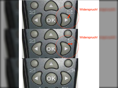 Fernbedienung mit Widersprüchen