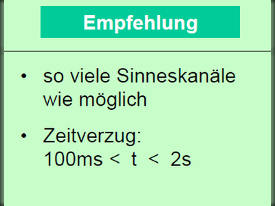 Empfehlung Rückmeldung